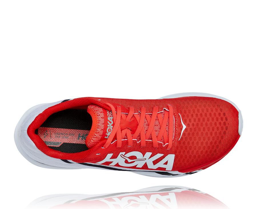 Hoka One One Rocket X Löparskor Dam - Röda/Vita - HCVGR-4561